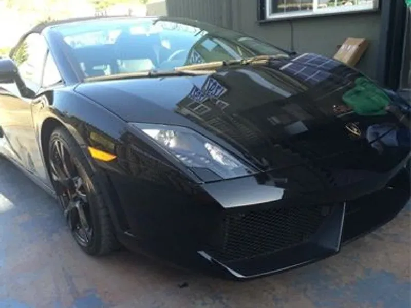 The same Lamborghini Gallardo after repair at F1 Collision, Van Nuys